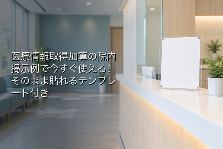 医療情報取得加算の院内掲示例で今すぐ使える！そのまま貼れるテンプレート付き