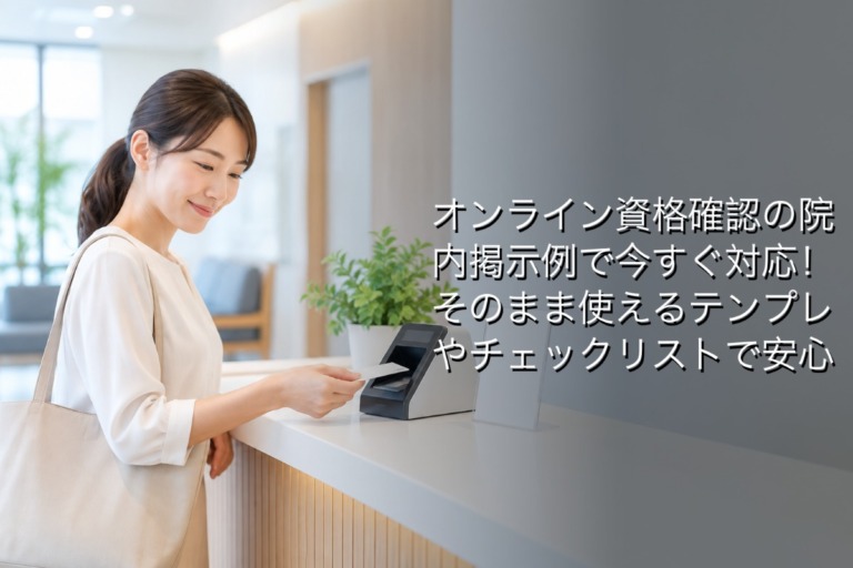 オンライン資格確認の院内掲示例で今すぐ対応！そのまま使えるテンプレやチェックリストで安心