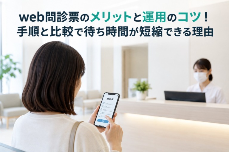 web問診票のメリットと運用のコツ！手順と比較で待ち時間が短縮できる理由