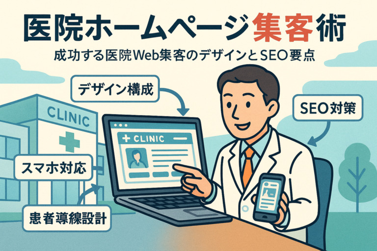 医院のホームページ作成で集客力を高めるためのデザインとSEO対策のポイントについて