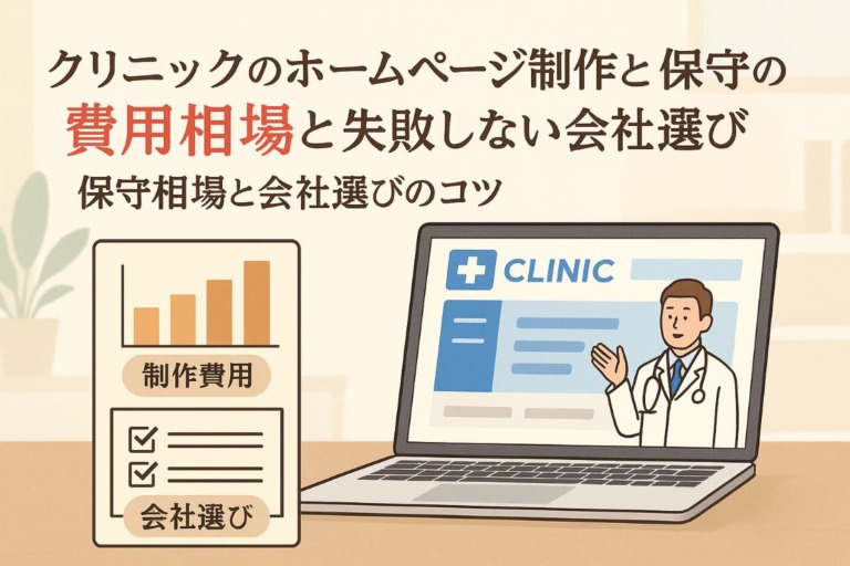 クリニックのホームページ制作と保守の費用相場と失敗しない会社選び解説