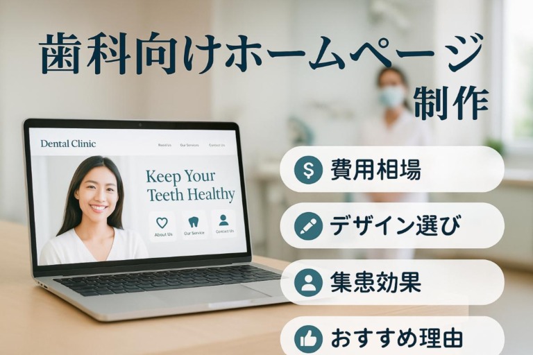 ホームページ制作が歯科クリニックにおすすめの費用相場や集患できるデザインの選び方