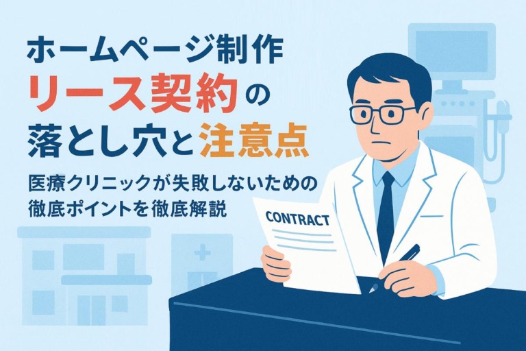 ホームページ制作をリース契約するときの落とし穴と注意点！医療クリニックが失敗しないための解説