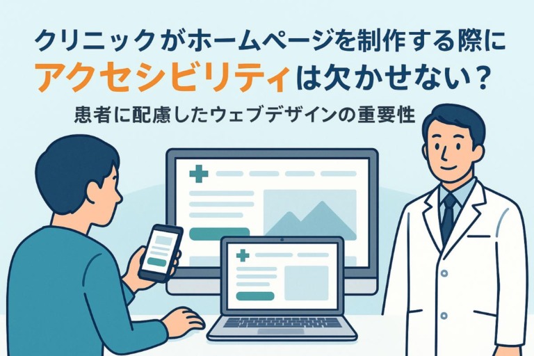クリニックがホームページを制作する際にアクセシビリティは欠かせない？制作を依頼する前に注意すべきこと