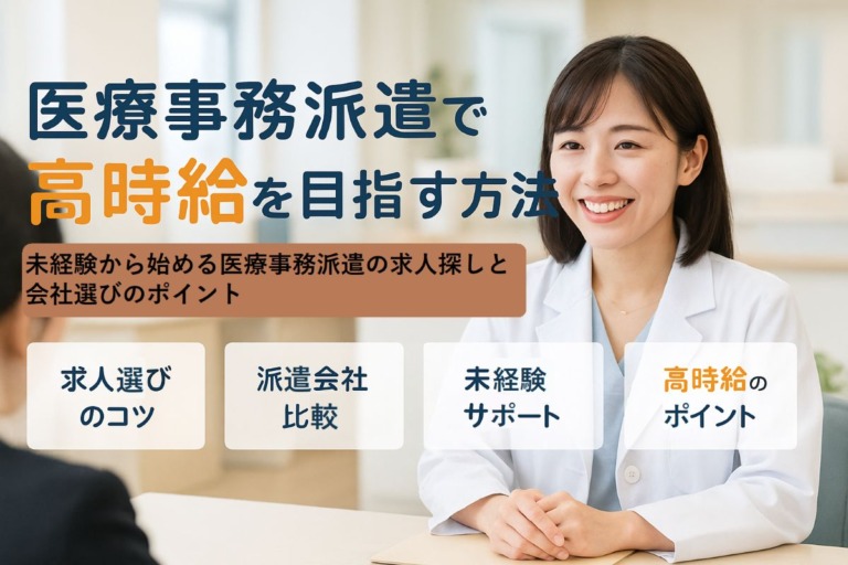 医療事務派遣の求人情報と会社比較で未経験から高時給を目指す方法