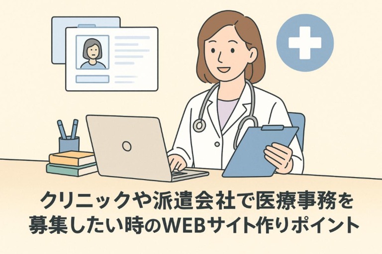 クリニックや派遣会社で医療事務を募集したい時のWEBサイト作りと求人のポイント