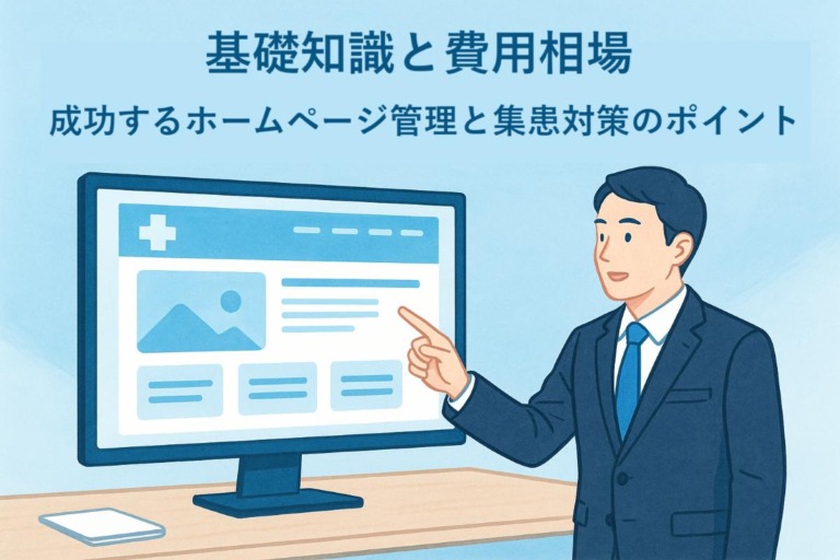 クリニックのHP作成に必要な基礎知識と費用相場｜成功するホームページ管理と集患対策のポイント