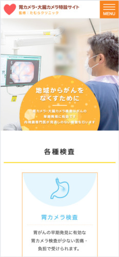 医療法人朋詠会たむらクリニック 様【胃カメラ・大腸カメラ特設サイト】