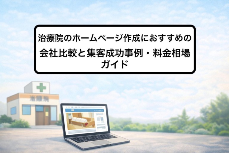 治療院のホームページ作成におすすめの会社比較と集客成功事例・料金相場ガイド