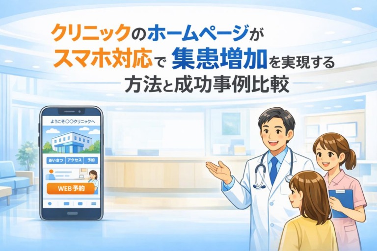 クリニックのホームページがスマホ対応で集患増加を実現する方法と成功事例比較