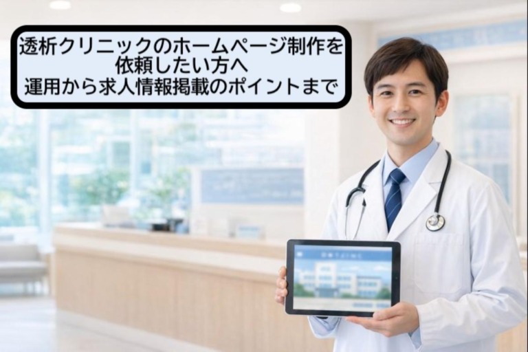 透析クリニックのホームページ制作を依頼したい方へ・運用から求人情報掲載のポイントまで