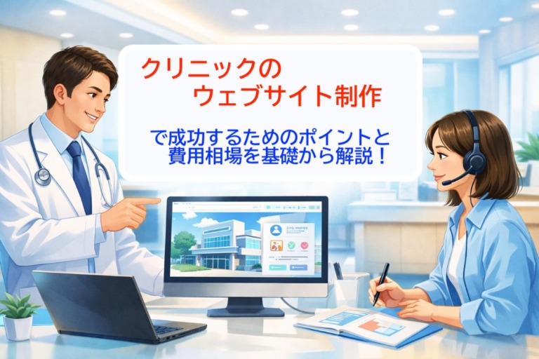 クリニックのウェブサイト制作で成功するためのポイントと費用相場を基礎から解説！