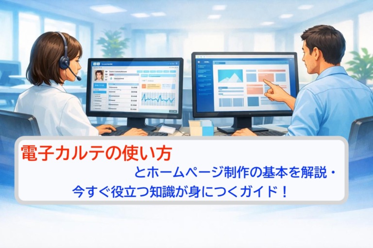 電子カルテの使い方とホームページ制作の基本を解説・今すぐ役立つ知識が身につくガイド！