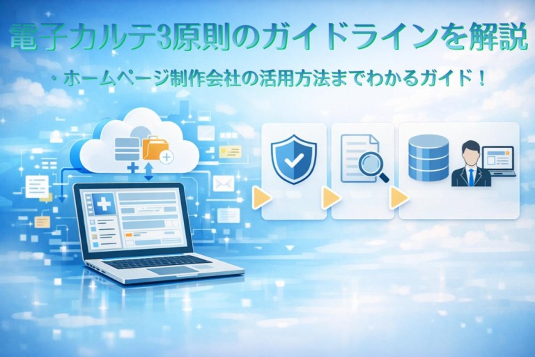 電子カルテ3原則のガイドラインを解説・ホームページ制作会社の活用方法までわかるガイド！