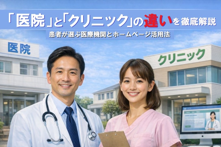 「医院」と「クリニック」の違いを徹底解説｜患者が選ぶ医療機関とホームページ活用法