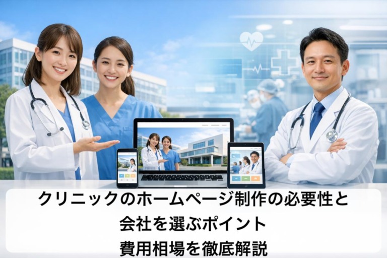 クリニックのホームページ制作の必要性と会社を選ぶポイント・費用相場を徹底解説
