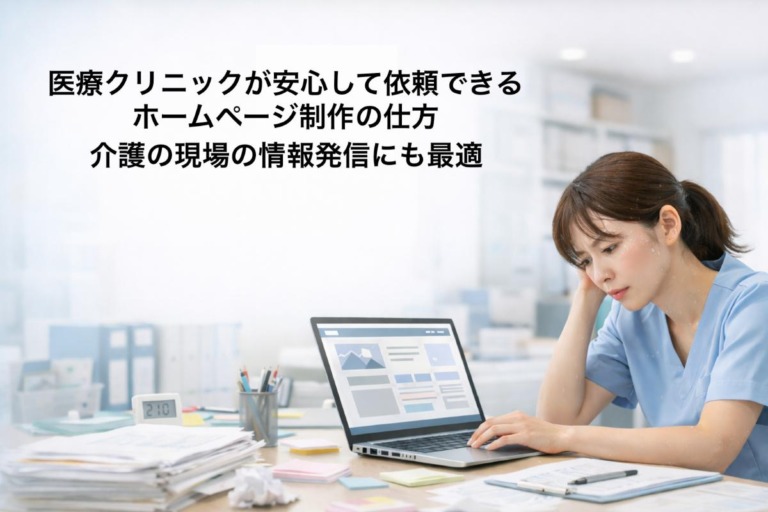 医療クリニックが安心して依頼できるホームページ制作の仕方｜介護の現場の情報発信にも最適