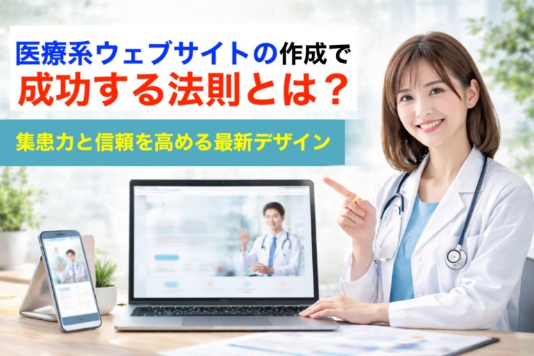 医療系ウェブサイトの作成で成功する法則とは？集患力と信頼を高める最新デザイン