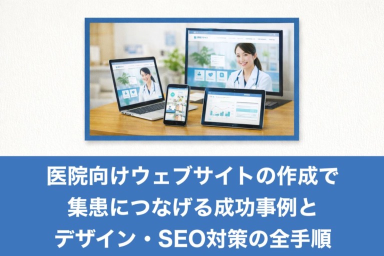 医院向けウェブサイトの作成で集患につなげる成功事例とデザイン・SEO対策の全手順