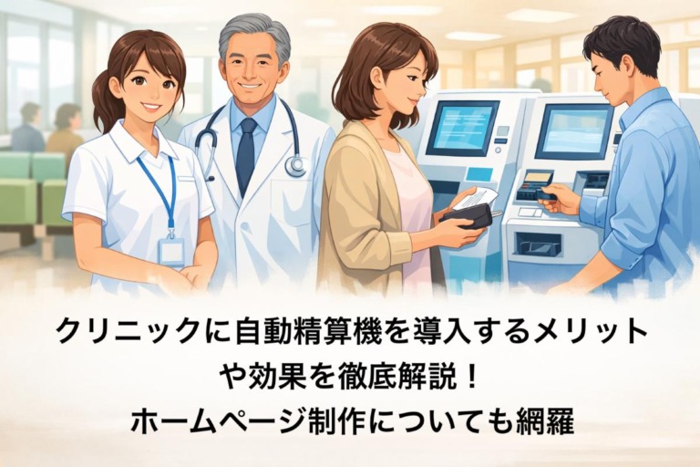 クリニックに自動精算機を導入するメリットや効果を徹底解説！ホームページ制作についても網羅