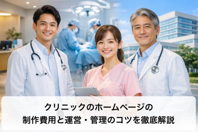 クリニックのホームページ制作の費用と運営・管理のコツを徹底解説