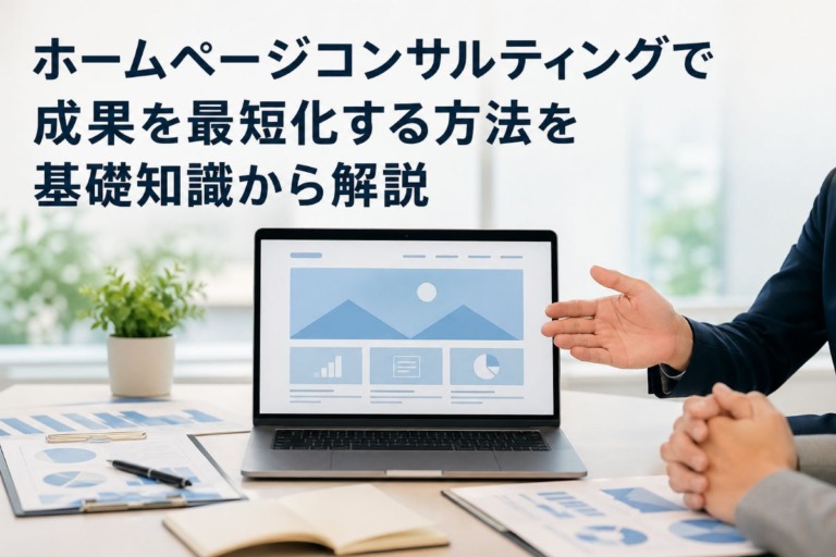 ホームページコンサルティングで成果を最短化する方法を基礎知識から解説
