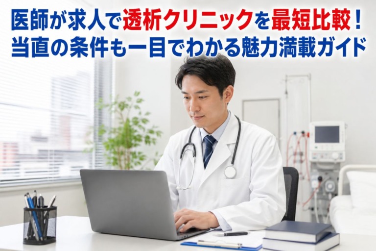 医師が求人で透析クリニックを最短比較！当直の条件も一目でわかる魅力満載ガイド