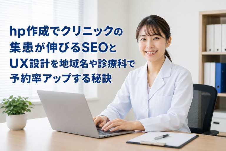 hp作成でクリニックの集患が伸びるSEOとUX設計を地域名や診療科で予約率アップする秘訣