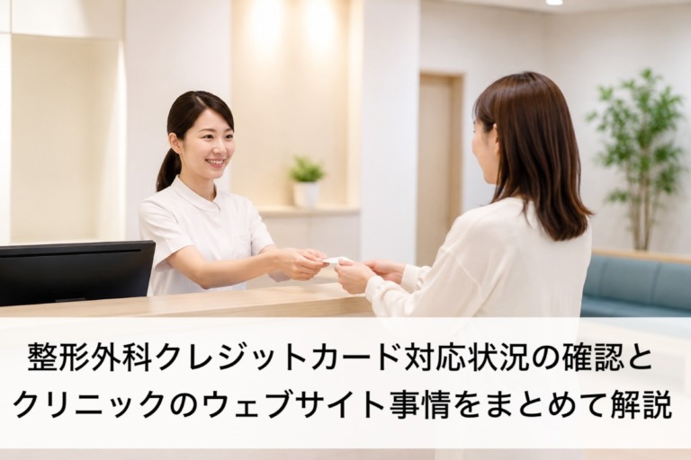 整形外科クレジットカード対応状況の確認とクリニックのウェブサイト事情をまとめて解説