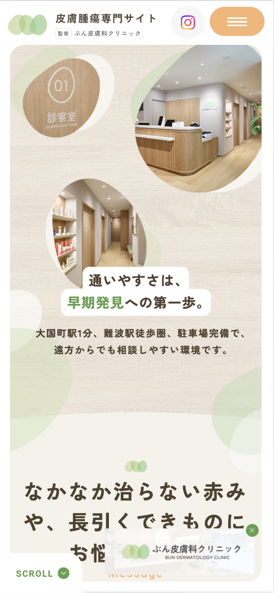 ぶん皮膚科クリニック 様【皮膚腫瘍専門サイト】