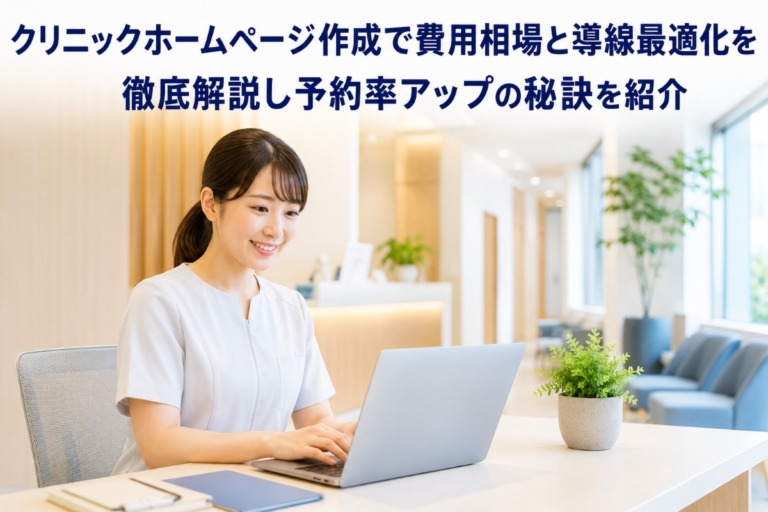 クリニックホームページ作成で費用相場と導線最適化を徹底解説し予約率アップの秘訣を紹介