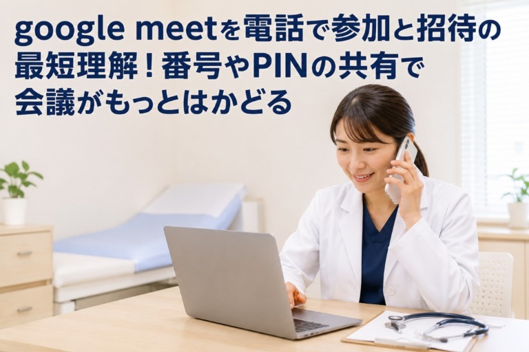 google meetを電話で参加と招待の最短理解！番号やPINの共有で会議がもっとはかどる