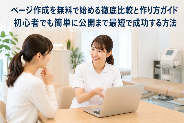 ページ作成を無料で始める徹底比較と作り方ガイド―初心者でも簡単に公開まで最短で成功する方法