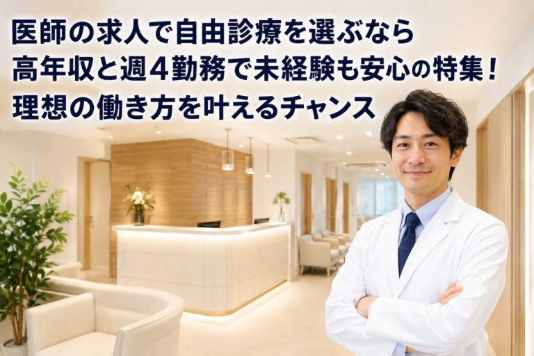 医師の求人で自由診療を選ぶなら高年収と週4勤務で未経験も安心の特集！理想の働き方を叶えるチャンス