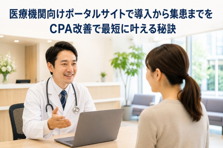 医療機関向けポータルサイトで導入から集患までをCPA改善で最短に叶える秘訣