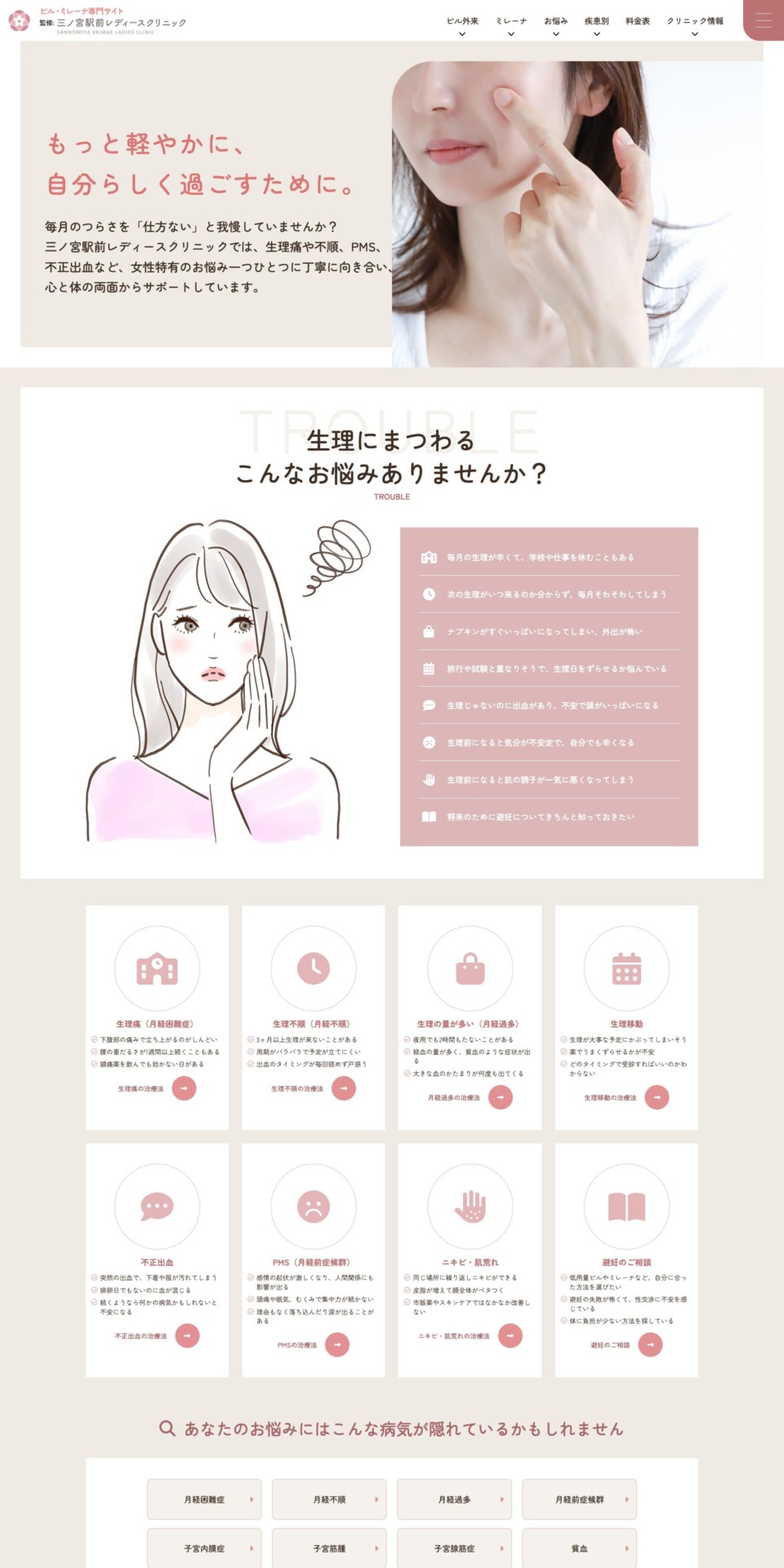 三ノ宮駅前レディースクリニック様【ピル・ミレーナ専門サイト】