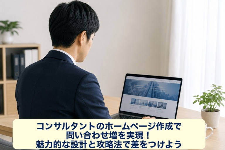 コンサルタントのホームページ作成で問い合わせ増を実現！魅力的な設計と攻略法で差をつけよう